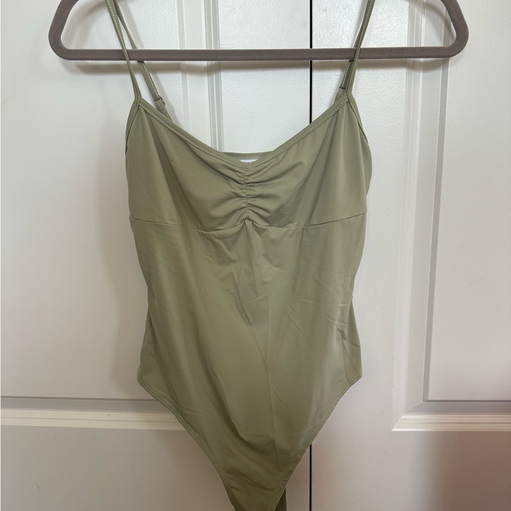 Princess Polly Sage Green Bodysuit